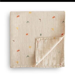 NWT Mushie Extra-Soft Muslim Swaddle - Dinosaurs